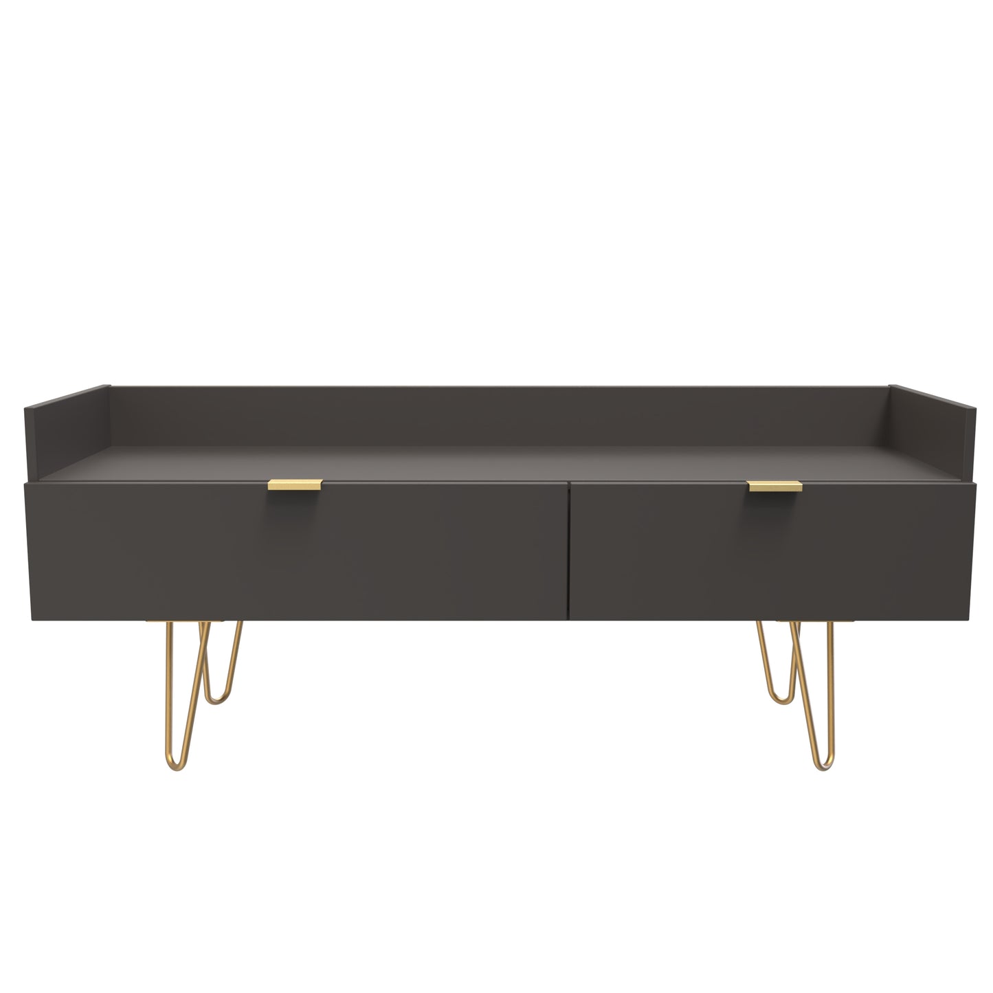 Hong Kong F TV Unit Black 2 Drawers 128cm