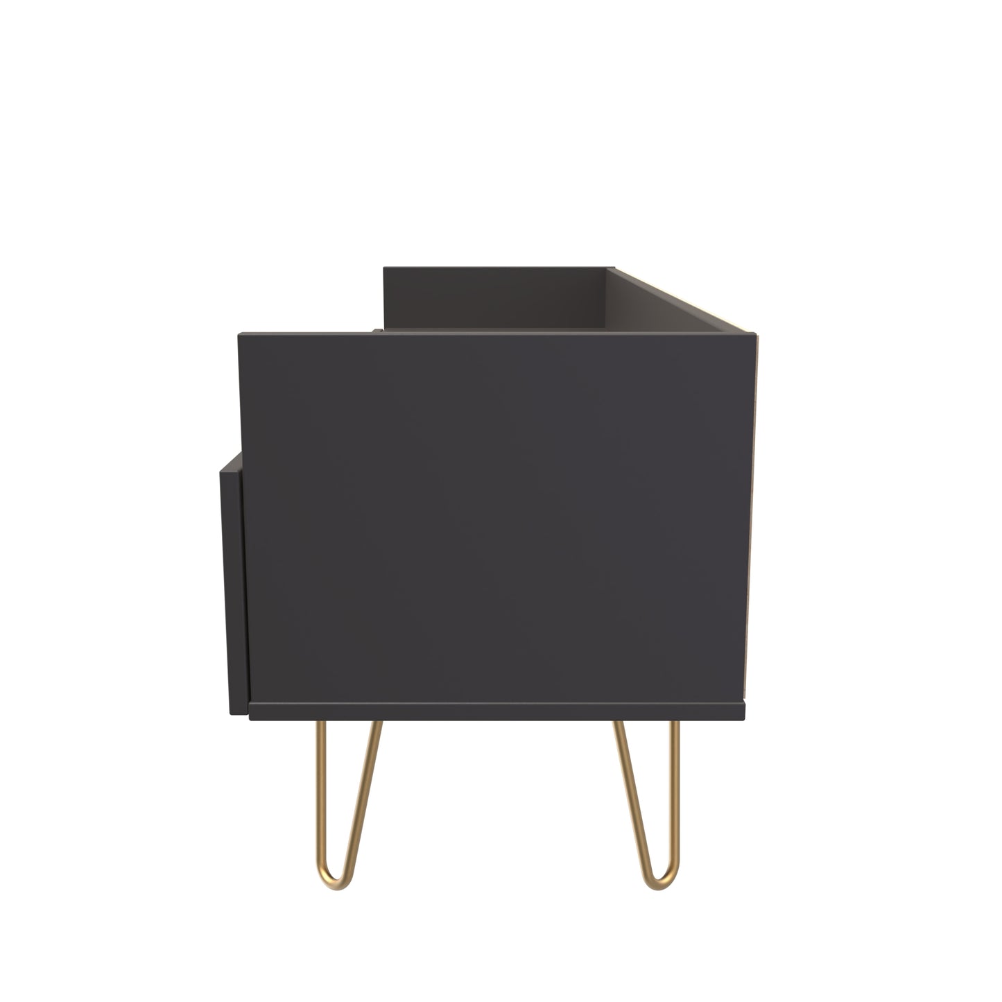 Hong Kong F TV Unit Black 2 Drawers 128cm