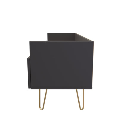 Hong Kong F TV Unit Black 2 Drawers 128cm