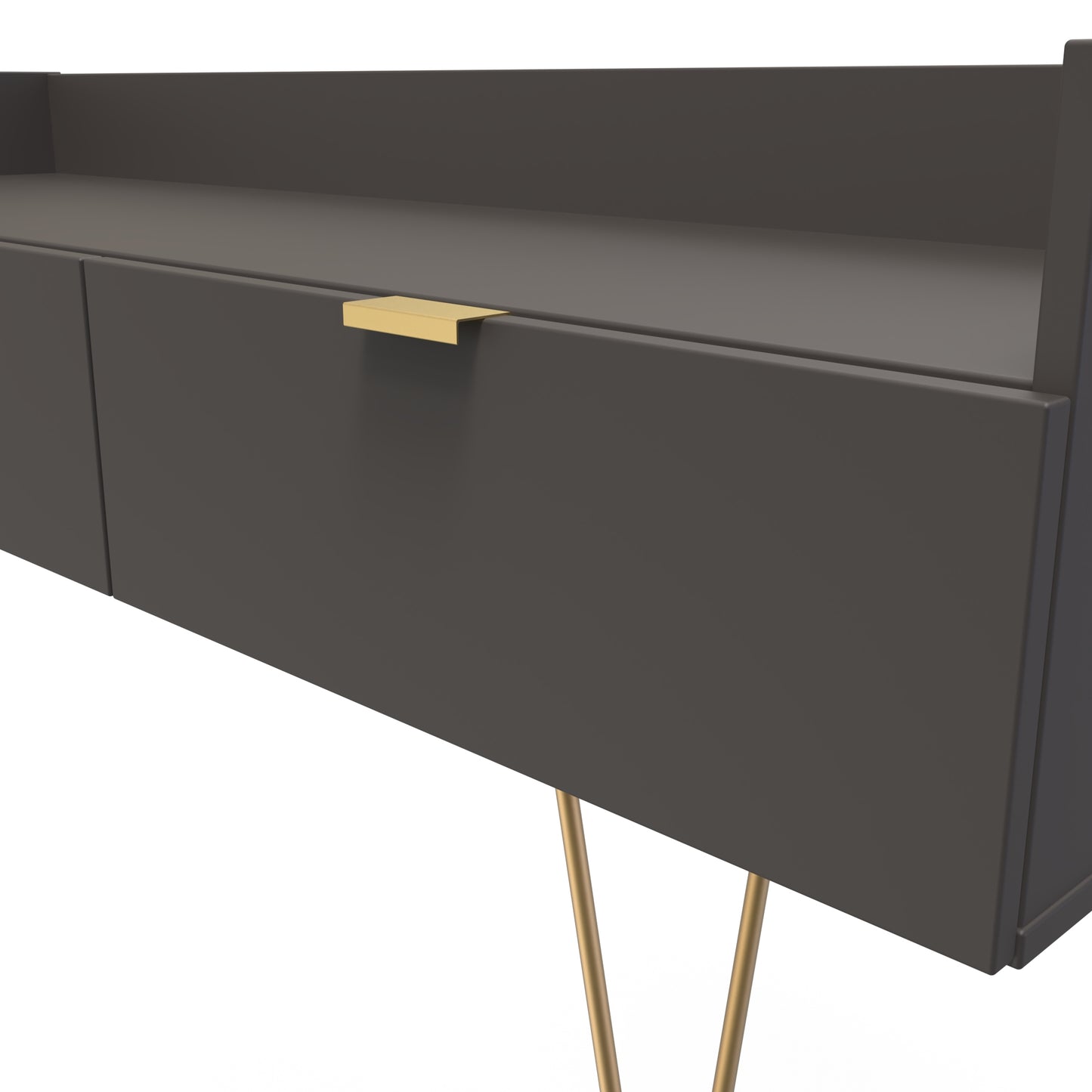 Hong Kong F TV Unit Black 2 Drawers 128cm