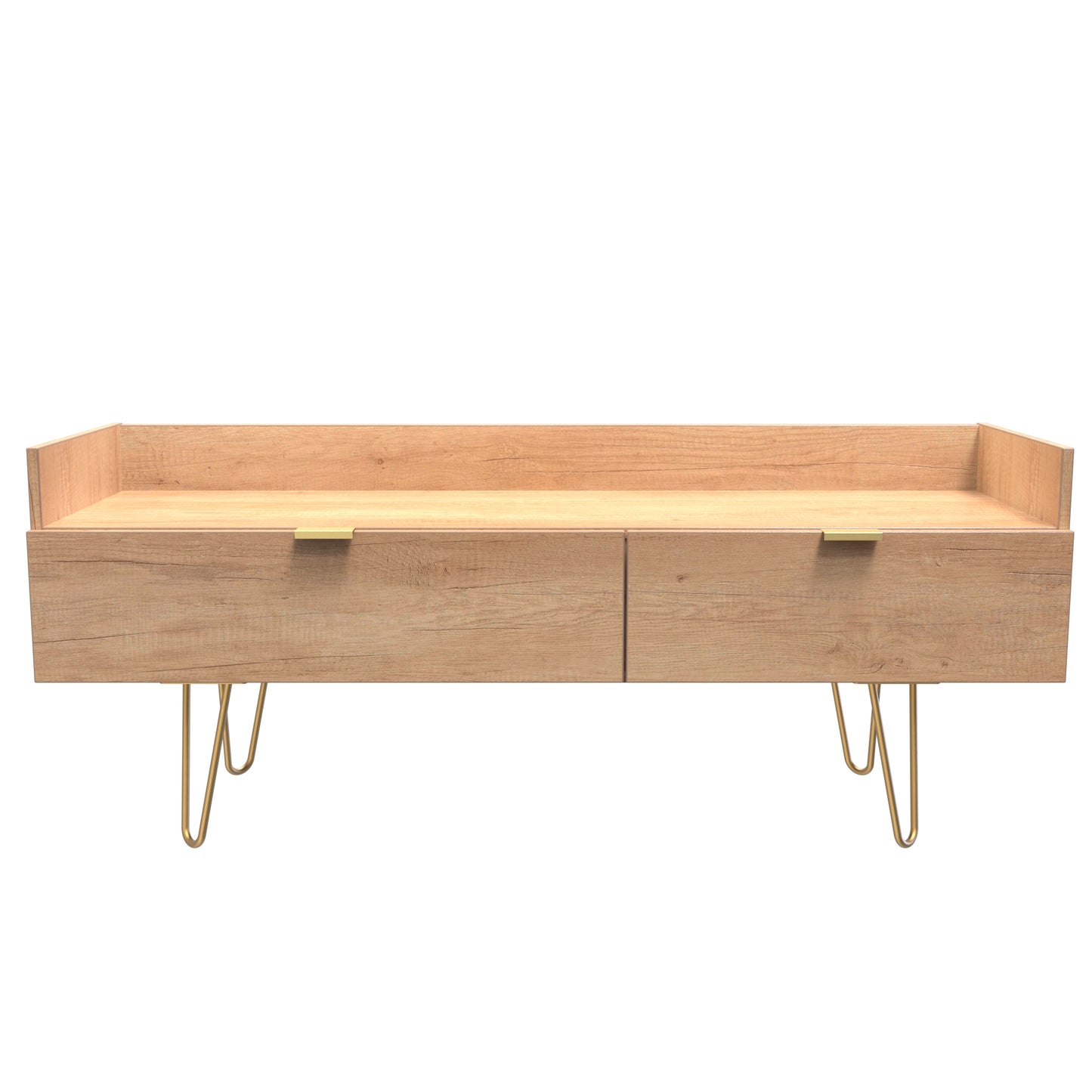 Hong Kong F TV Unit Dark Oak 2 Drawers 39cm