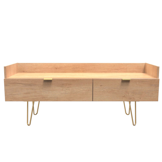 Hong Kong F TV Unit Dark Oak 2 Drawers 39cm