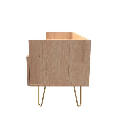 Hong Kong F TV Unit Dark Oak 2 Drawers 39cm