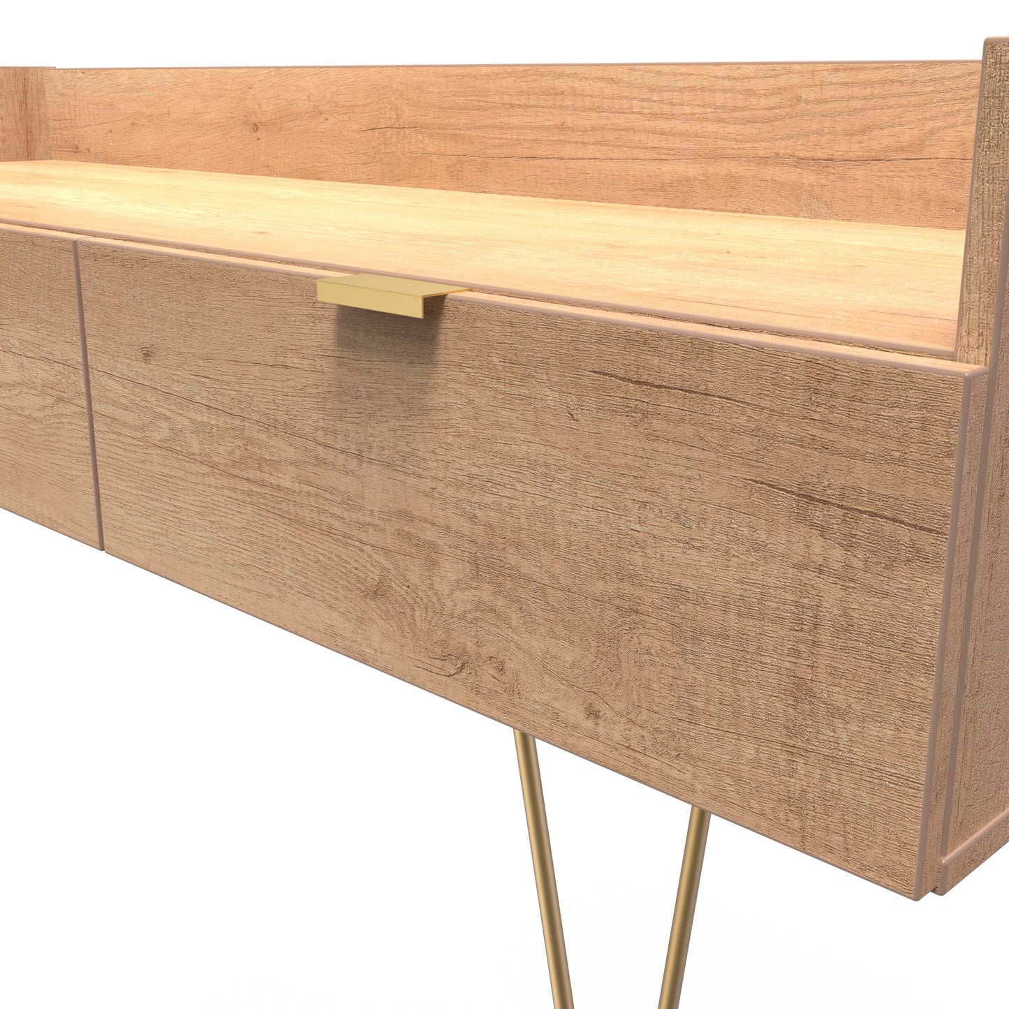 Hong Kong F TV Unit Dark Oak 2 Drawers 39cm