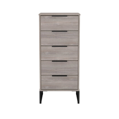 Hong Kong G Tall Tallboy Light Grey 5 Drawers 109cm