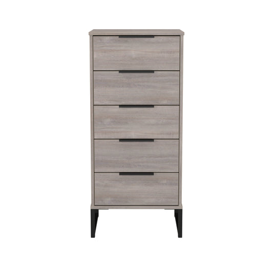 Hong Kong G Tall Tallboy Light Grey 5 Drawers 109cm