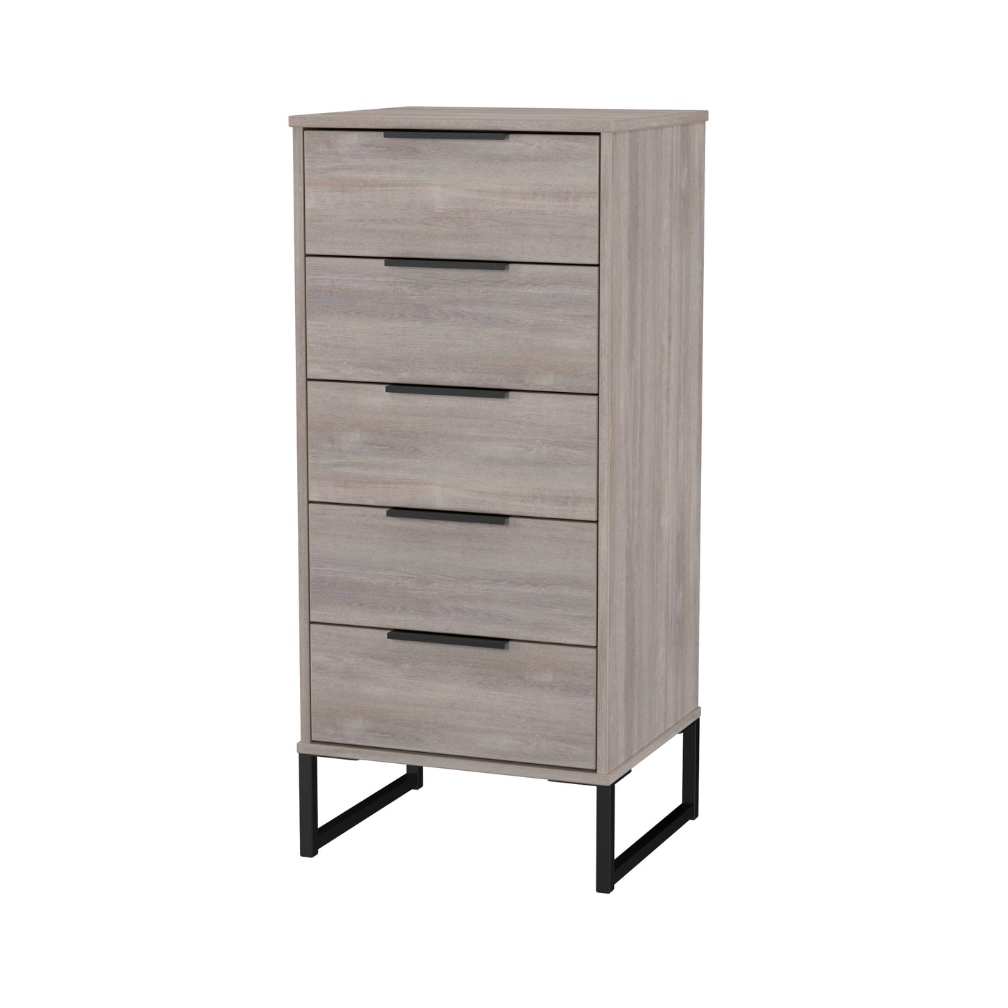 Hong Kong G Tall Tallboy Light Grey 5 Drawers 109cm