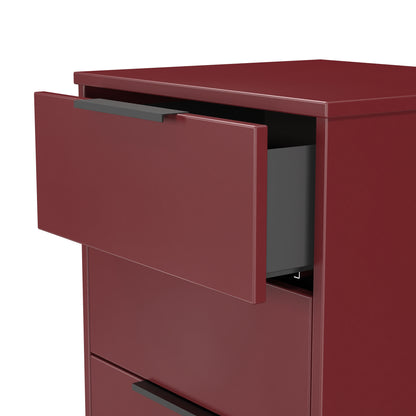 Hong Kong G Tall Tallboy Red 5 Drawers 109cm