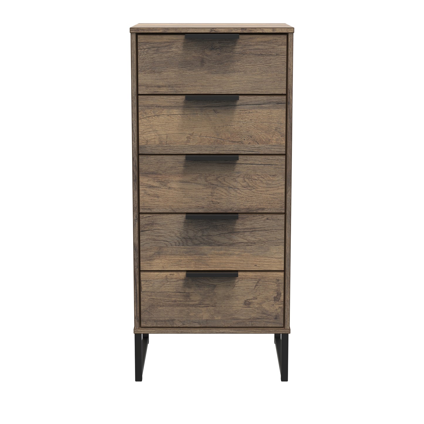 Hong Kong G Tall Tallboy Oak 5 Drawers 109cm