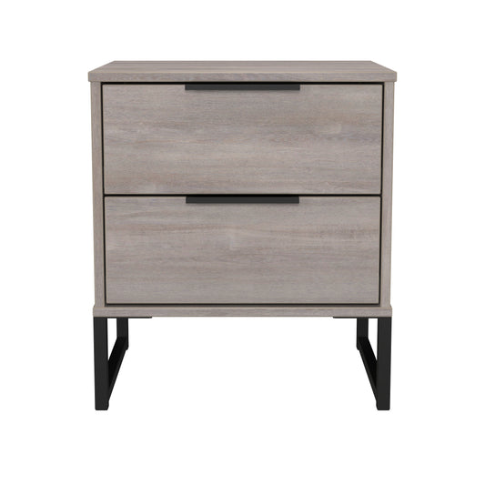 Hong Kong G Bedside Table Light Grey 2 Drawers 60cm