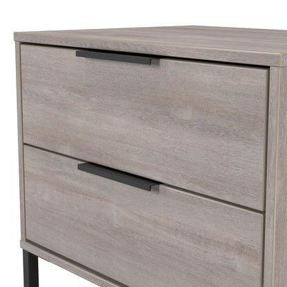 Hong Kong G Side Table Light Grey 2 Drawers 60cm