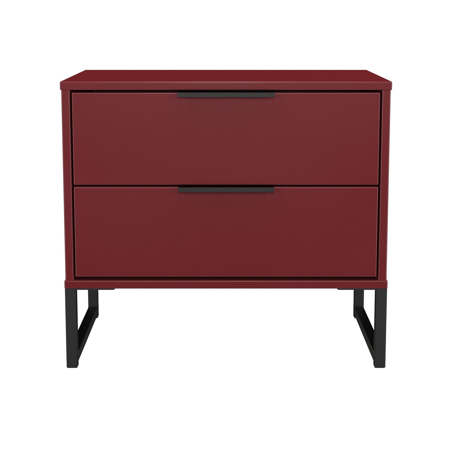Hong Kong G Side Table Red 2 Drawers 60cm