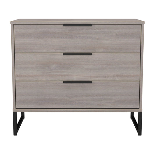 Hong Kong G Chest of Drawers Light Grey 3 Drawers 77cm