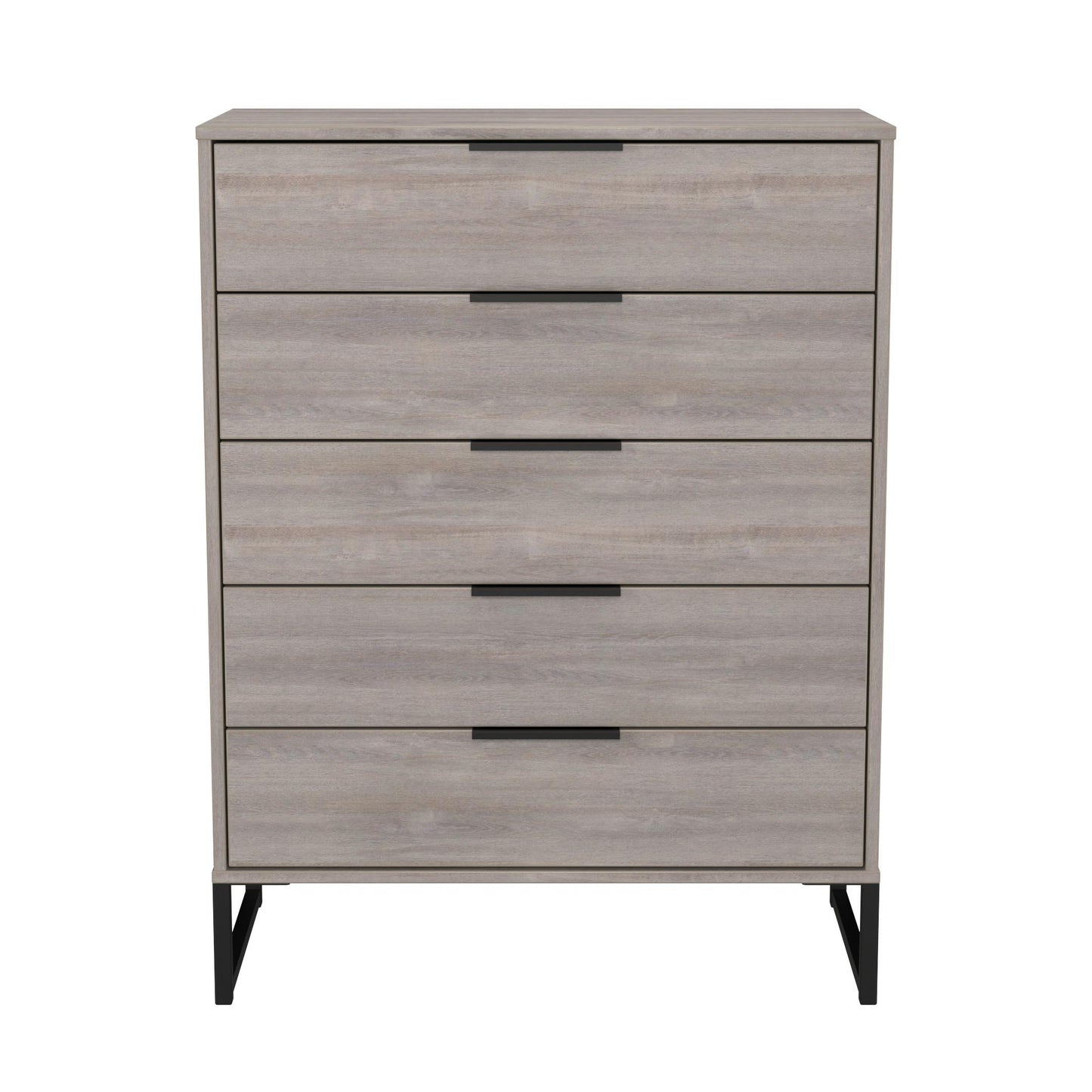 Hong Kong G Tall Chest of Drawers Light Grey 5 Drawers 109cm