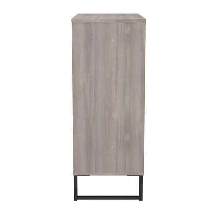 Hong Kong G Tall Chest of Drawers Light Grey 5 Drawers 109cm