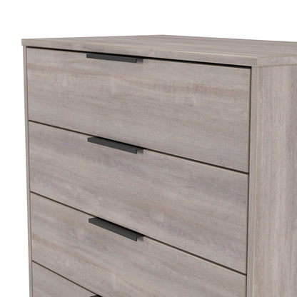Hong Kong G Tall Chest of Drawers Light Grey 5 Drawers 109cm