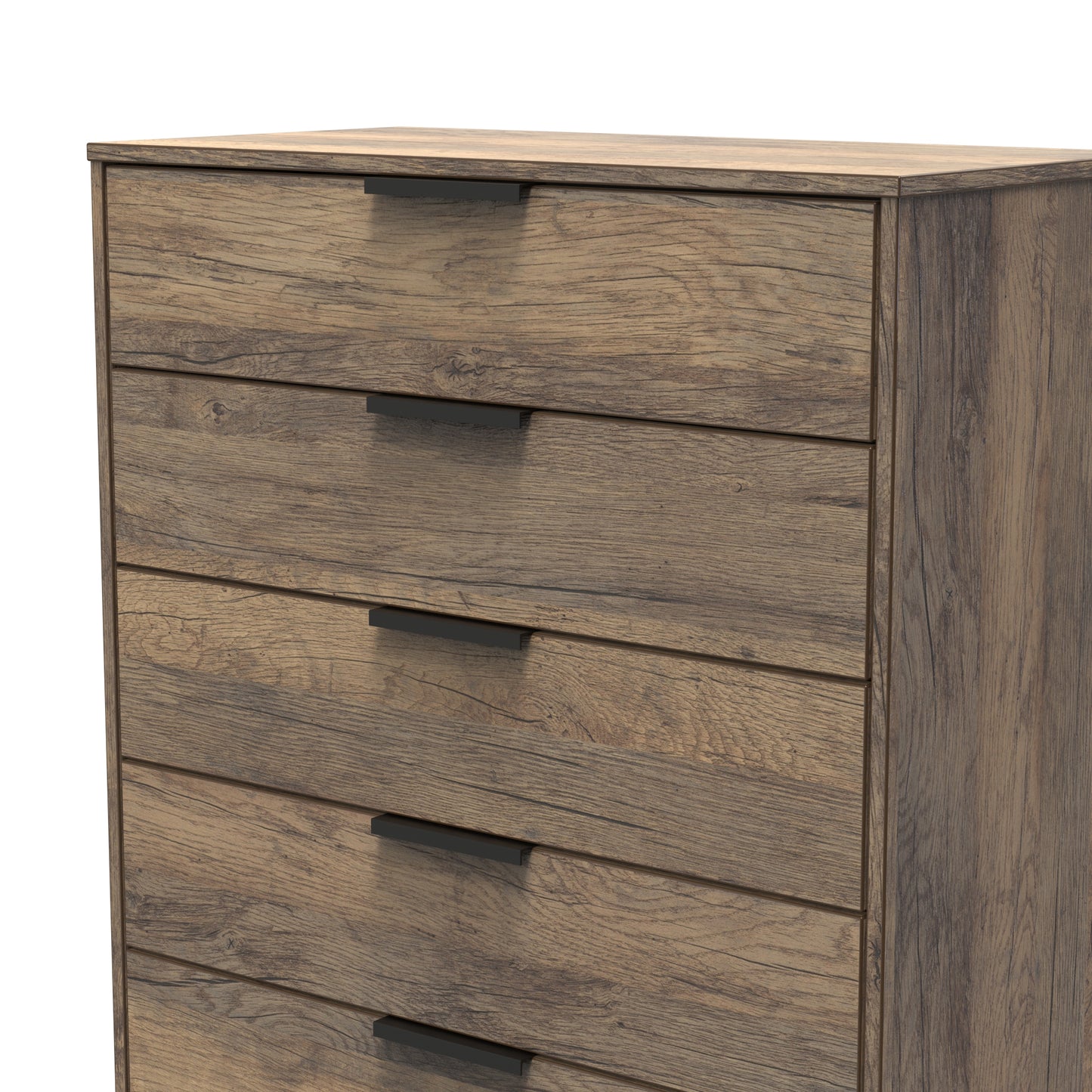 Hong Kong G Tall Chest of Drawers Oak 5 Drawers 109cm
