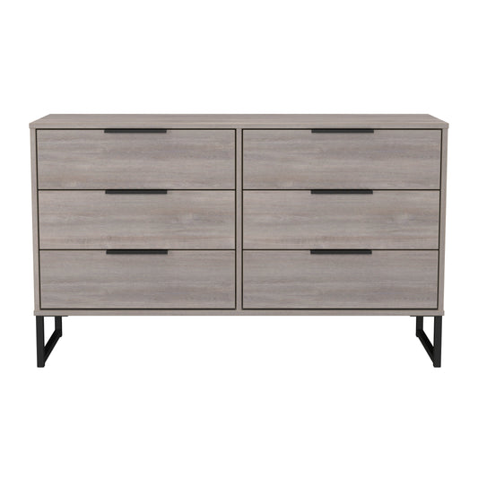 Hong Kong G Large Chest of Drawers Light Grey 6 Drawers 115cm
