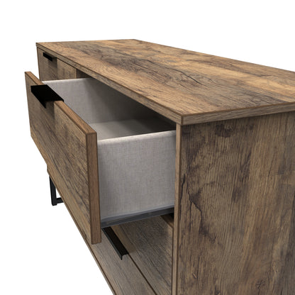 Hong Kong G Large Chest of Drawers Oak 6 Drawers 115cm