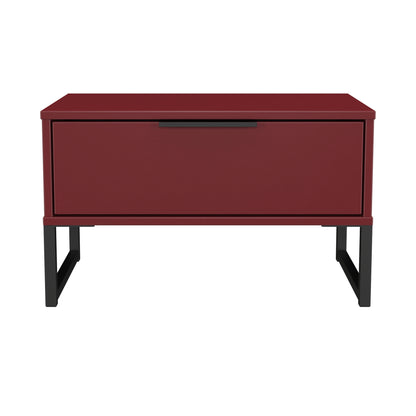 Hong Kong G Side Table Red 1 Drawer 58cm