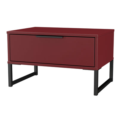 Hong Kong G Side Table Red 1 Drawer 58cm