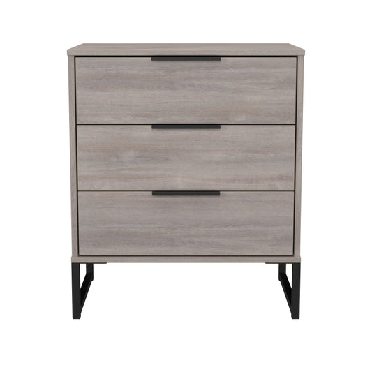 Hong Kong G Chest of Drawers Light Grey 3 Drawers 76cm