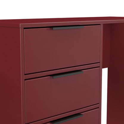 Hong Kong G Desk Red 4 Drawers 97cm