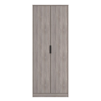 Hong Kong G Tall Wardrobe Light Grey 2 Doors 1 Shelf 197cm