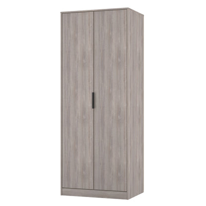Hong Kong G Tall Wardrobe Light Grey 2 Doors 1 Shelf 197cm