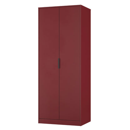 Hong Kong G Tall Wardrobe Red 2 Doors 1 Shelf 197cm