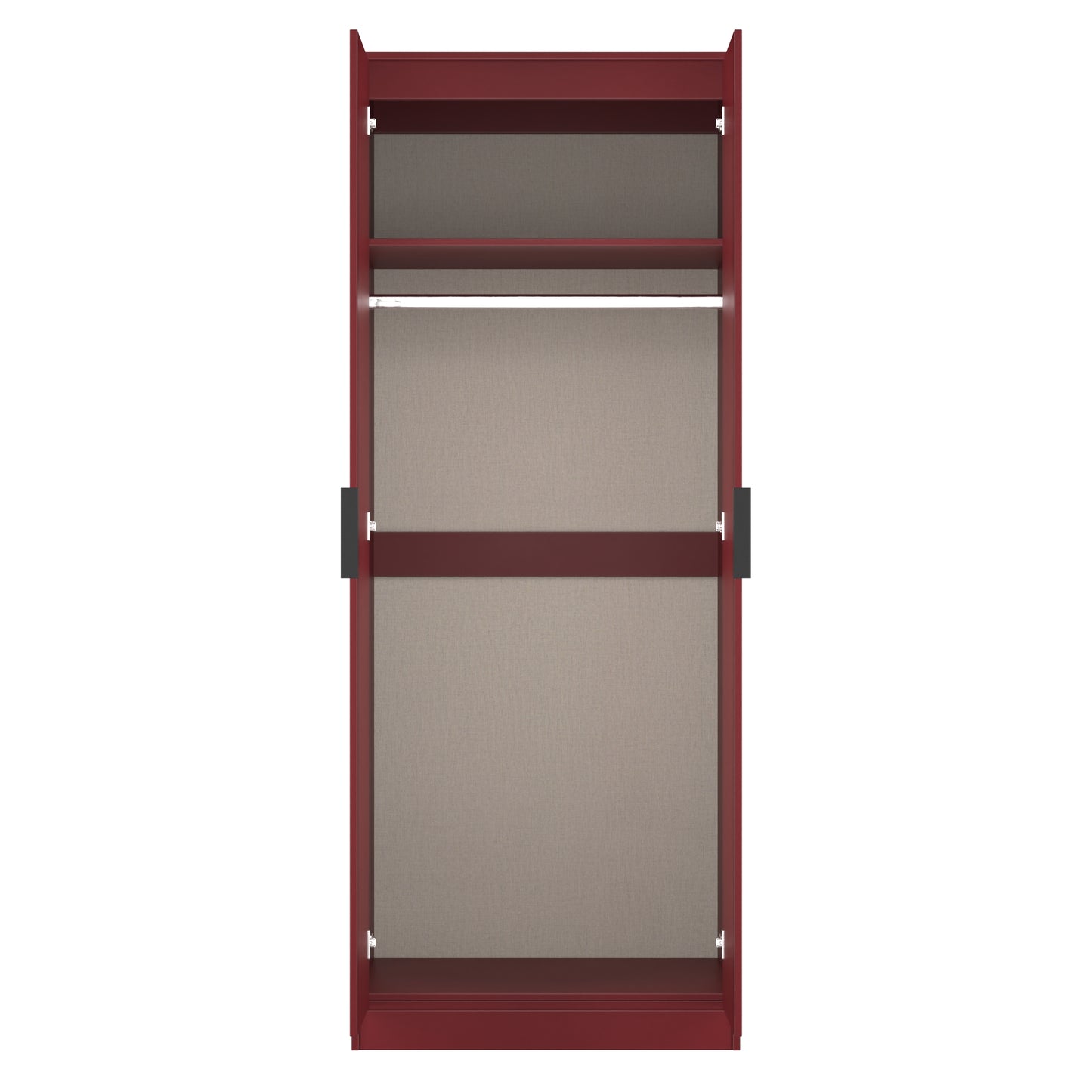 Hong Kong G Tall Wardrobe Red 2 Doors 1 Shelf 197cm
