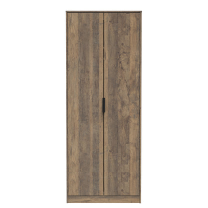 Hong Kong G Tall Wardrobe Oak 2 Doors 1 Shelf 197cm
