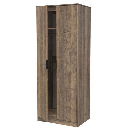 Hong Kong G Tall Wardrobe Oak 2 Doors 1 Shelf 197cm