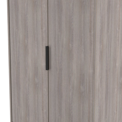 Hong Kong G Tall Wardrobe Light Grey 2 Doors 2 Drawers 197cm
