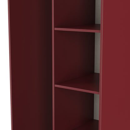 Hong Kong G Tall Wardrobe Red 5 Shelves 197cm