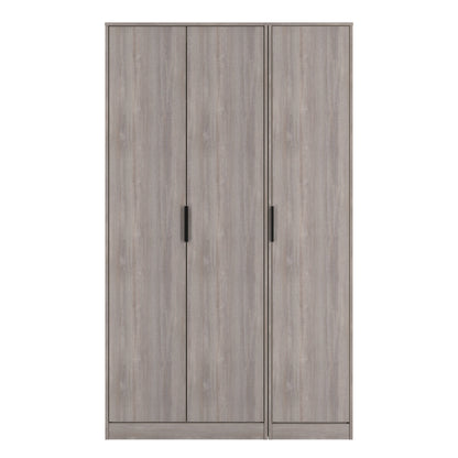 Hong Kong G Tall Wardrobe Light Grey 3 Doors 1 Shelf 198cm