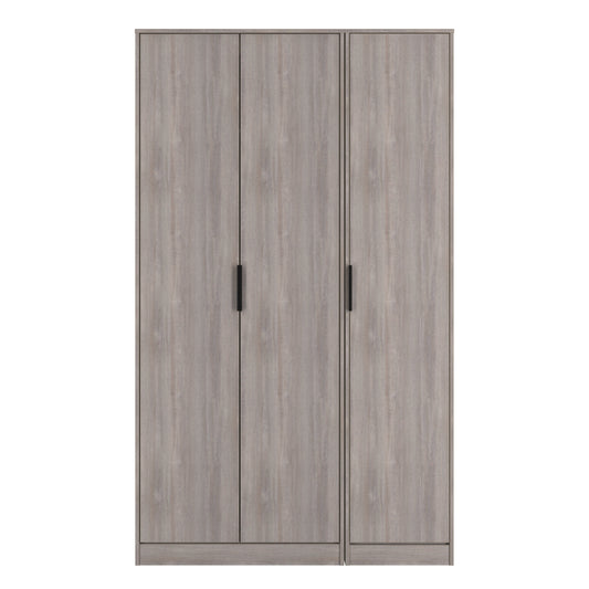 Hong Kong G Tall Wardrobe Light Grey 3 Doors 1 Shelf 198cm