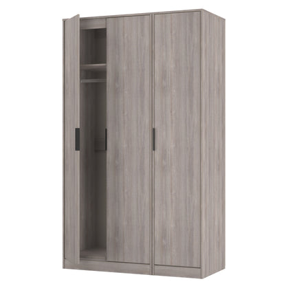 Hong Kong G Tall Wardrobe Light Grey 3 Doors 1 Shelf 198cm