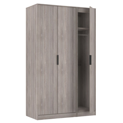 Hong Kong G Tall Wardrobe Light Grey 3 Doors 1 Shelf 198cm