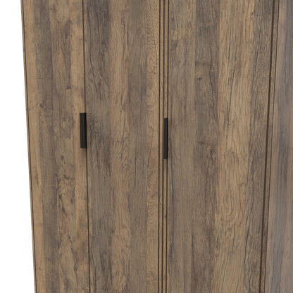 Hong Kong G Tall Wardrobe Oak 3 Doors 1 Shelf 198cm