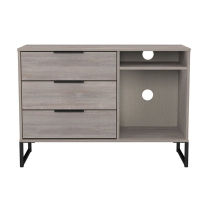 Hong Kong G TV Unit Light Grey 2 Shelves 3 Drawers 97cm