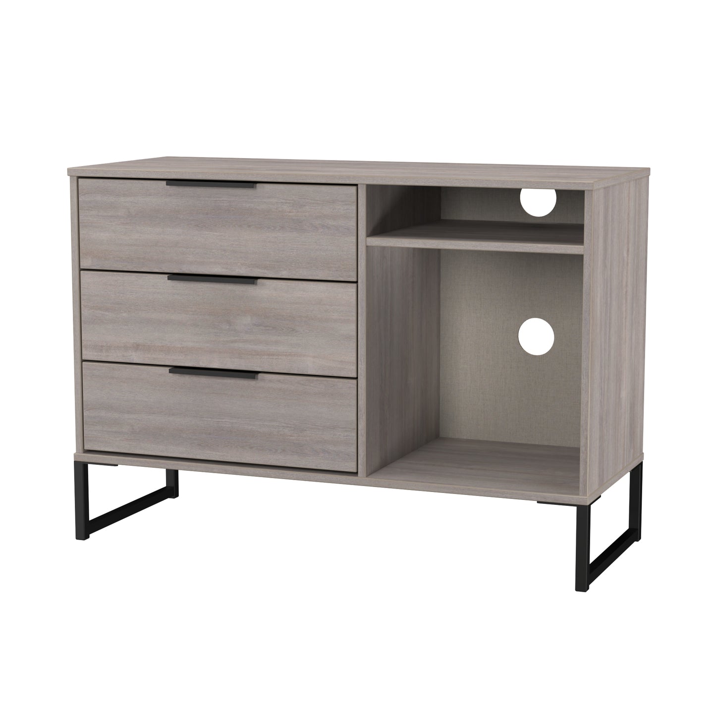 Hong Kong G TV Unit Light Grey 2 Shelves 3 Drawers 97cm