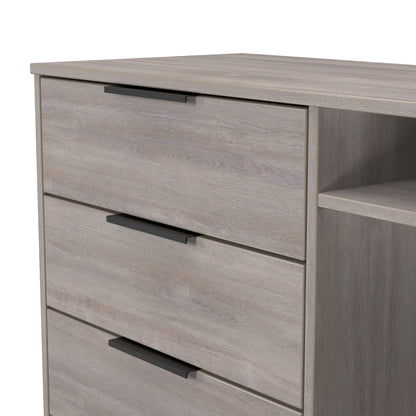 Hong Kong G TV Unit Light Grey 2 Shelves 3 Drawers 97cm