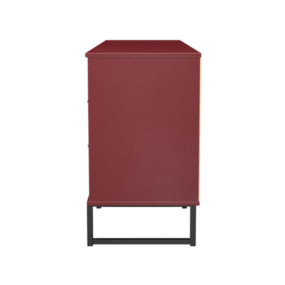 Hong Kong G Large Sideboard Red 2 Shelves 6 Drawers 152cm