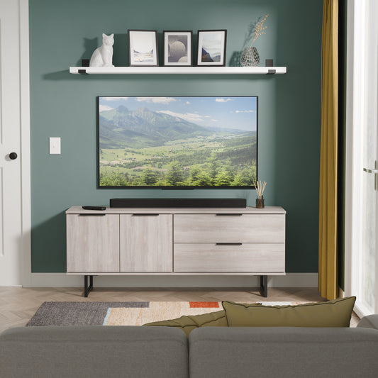 Hong Kong G Large Sideboard Light Grey 2 Doors 2 Drawers 147cm