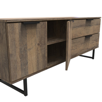 Hong Kong G Large Sideboard Oak 2 Doors 2 Drawers 147cm