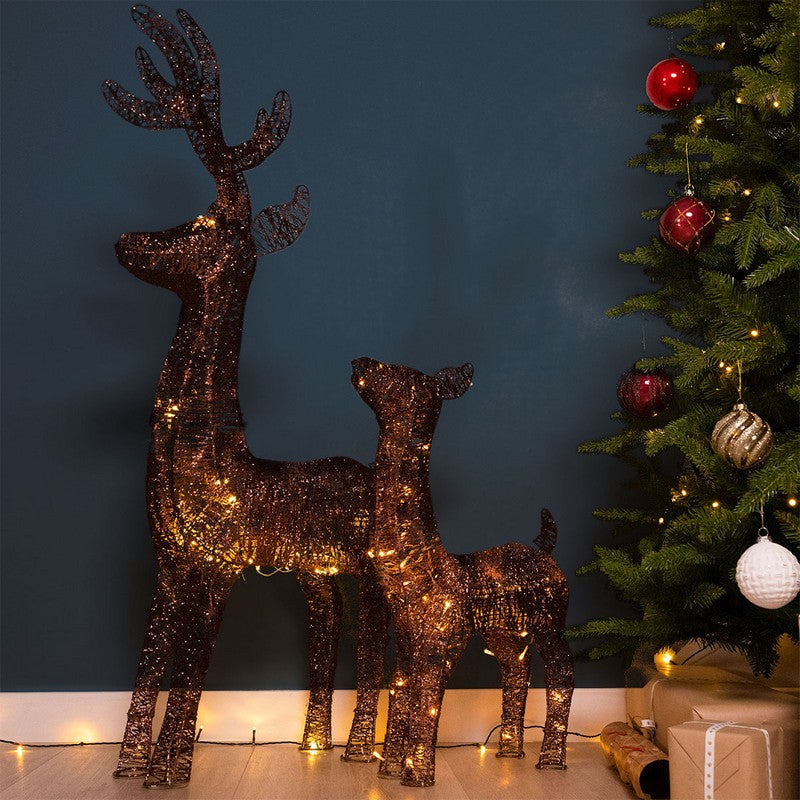 LED Reindeer Set - 70cm (80 LED)  & 90cm (100 LED) by Wensum Primary Image