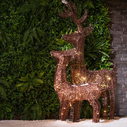 LED Reindeer Set - 70cm (80 LED)  & 90cm (100 LED) by Wensum