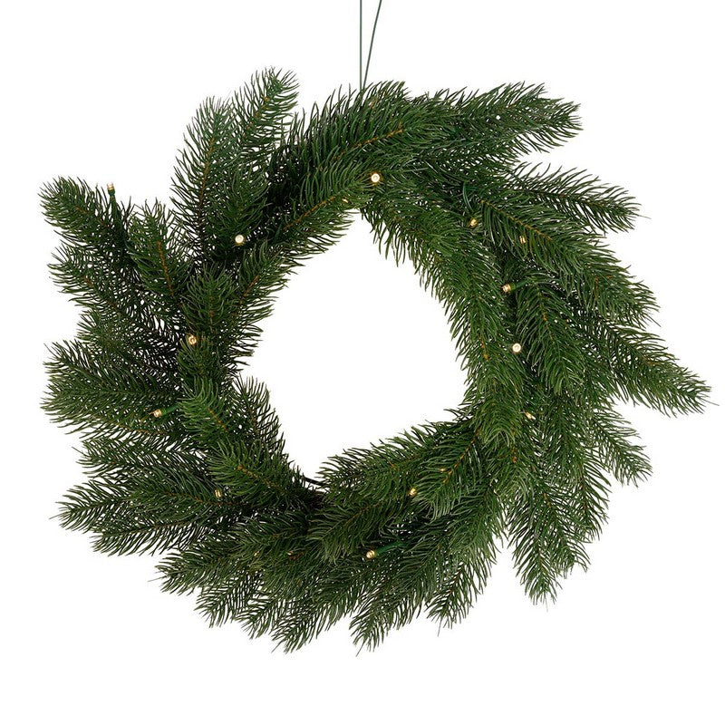 LED Wreath Christmas Decoration Green - 50.8cm by Wensum