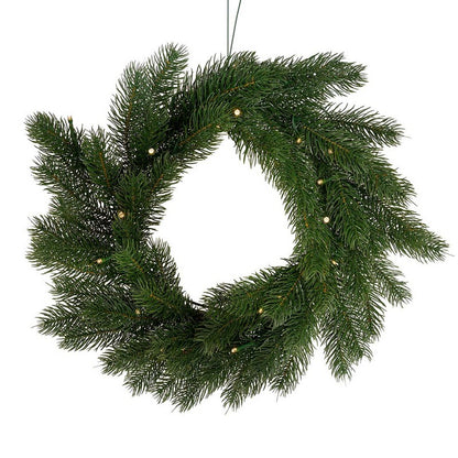 LED Wreath Christmas Decoration Green - 50.8cm by Wensum
